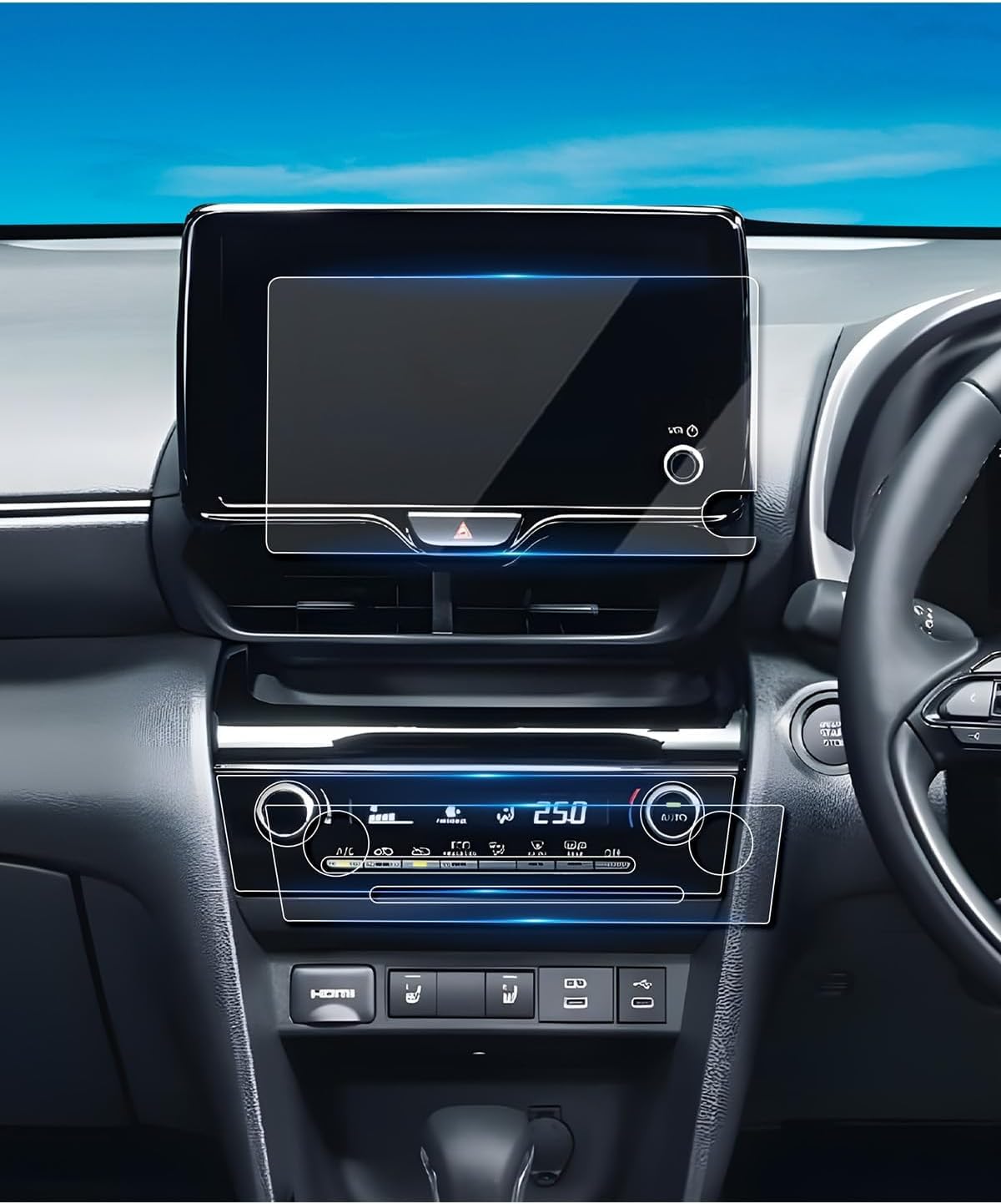 

ruiya Улучшенная новая эксклюзивная навигационная пленка для Toyota Yaris Cross 2024, пленка для панели кондиционера, пленка для кондиционера, автомобильная навигация, после рестайлинга