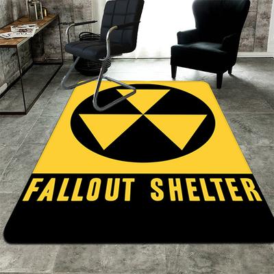 Vintage Radiation Symbol Rug Floor Mat for Living Room or Bedroom Soft and Comfortable Carpet a Gift for Birthday and Holiday.MFF0918211