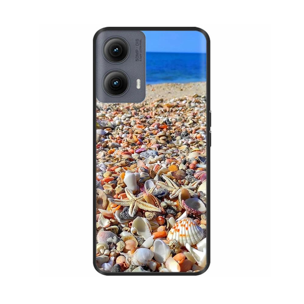 Silicone Casing For Motorola Edge 2024 Case Lovely Cartoon Soft TPU Black Cover For Moto Edge 2024 6.6" Shockproof Fundas Capa