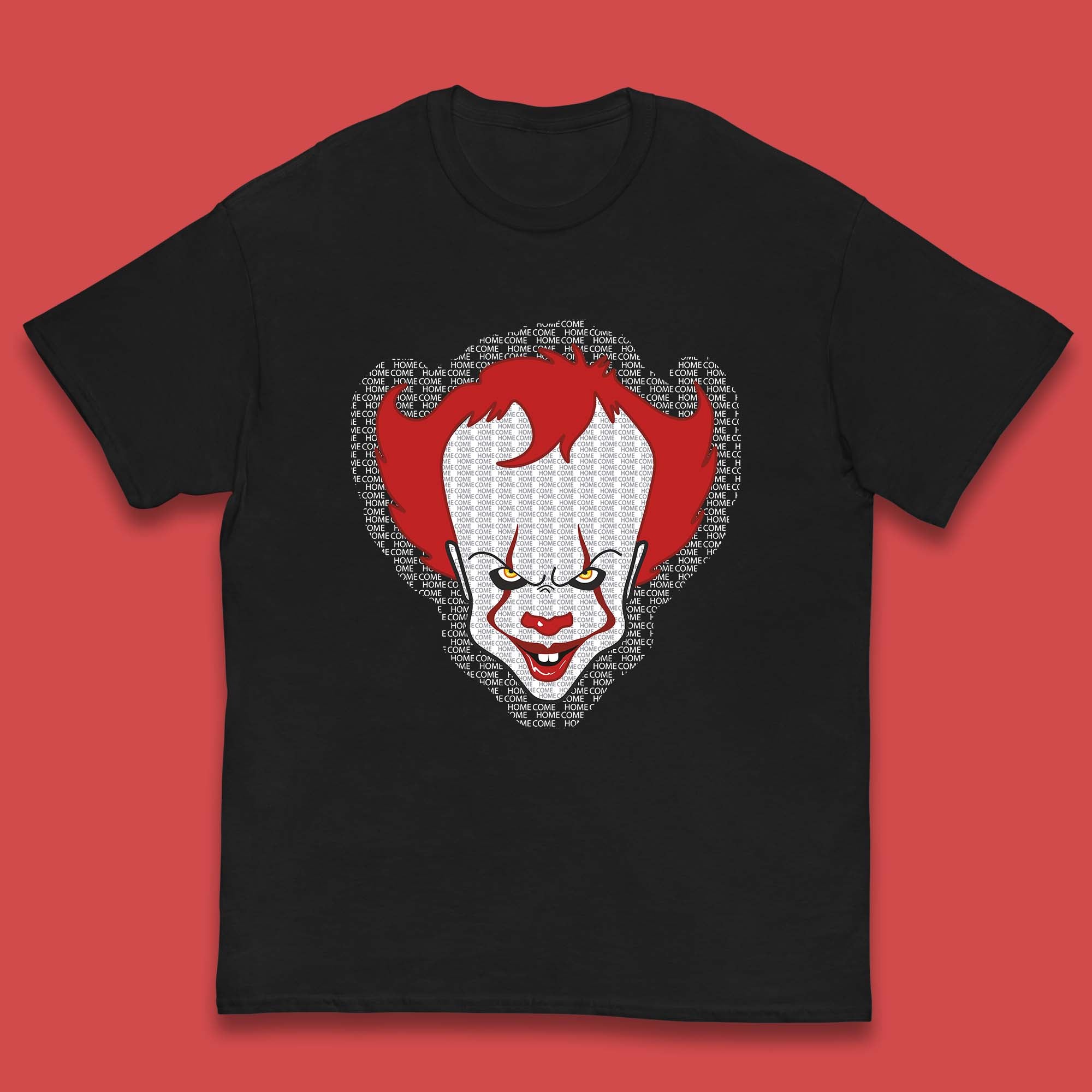 Come Home IT Pennywise Clown Halloween Clown Horror Movie Fictional Character Kids T Shirt 120