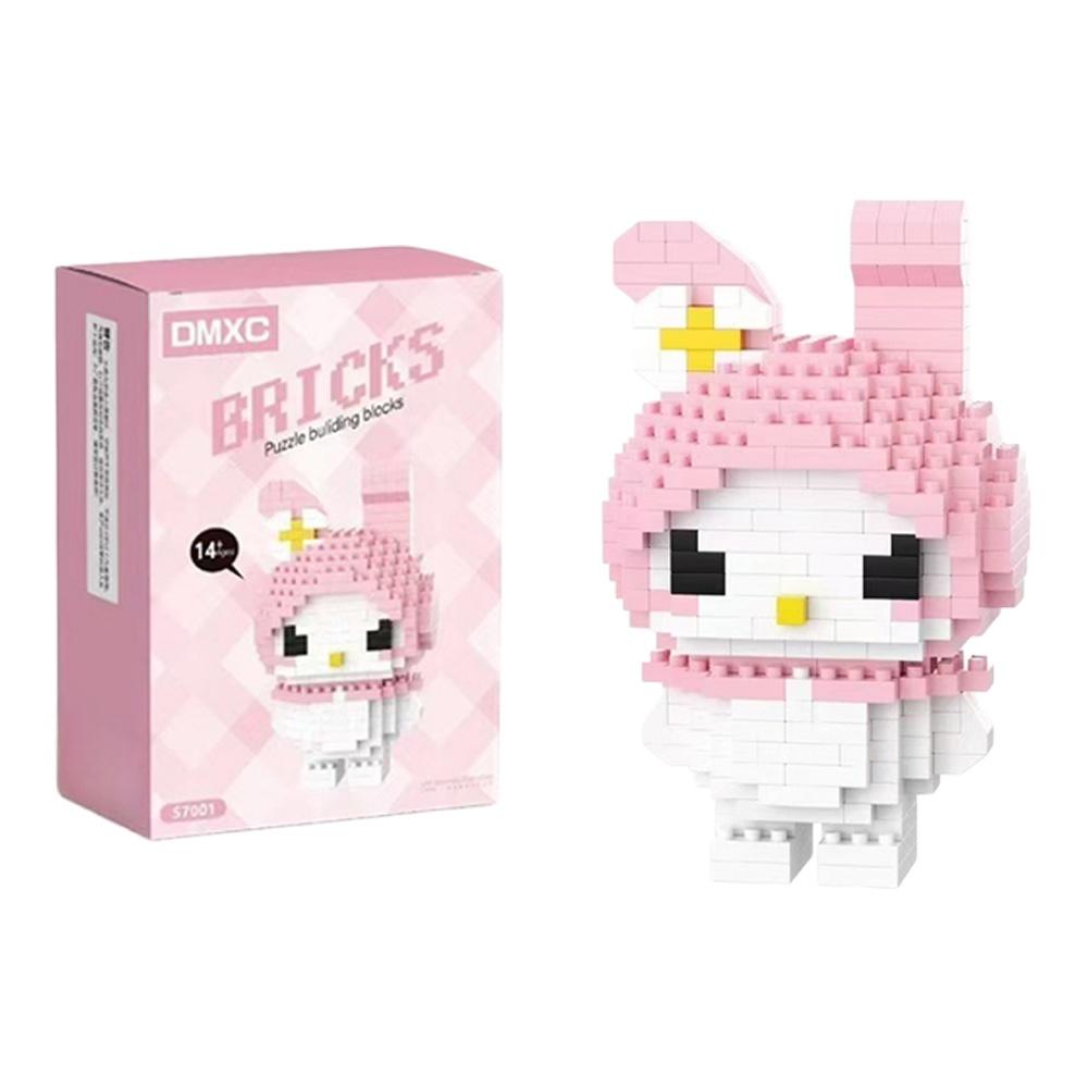 99 style Hello Kitty Building Blocks Cartoon Figures Kuromi Bricks My Melody Children's Assembly Toys Cinnamoroll Gift