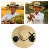 Summer Straw Hat Solar Energy Operated Solar Ventilation Fan Adjustable Solar Fan Drawstring Sports Hat