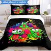 Colorful game Friends 3pcs K-pop music group Bedding set,Ideal for Bedroom, Dormitory,Including Duvet Cover And 2pcs Pillowcases,Fan gifts