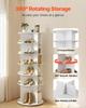 VEVOR 6 Tiers Rotating Shoe Rack Tower, 360 degrees Spinning Shoe Rack, Revolving Storage Round Carousel Display