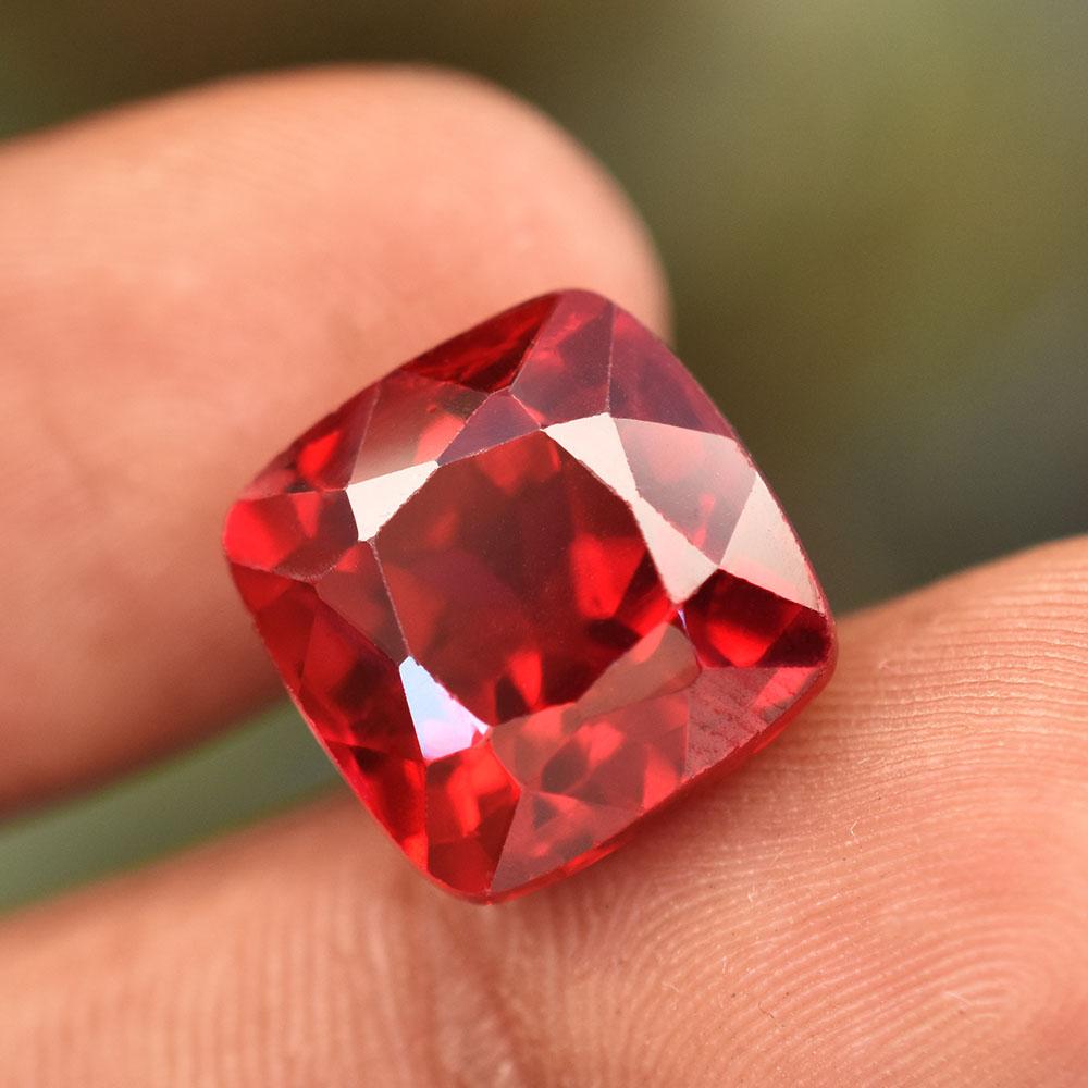 Natural Red Ruby Loose Gemstone Burmese 15 ct Square Cushion Shape for Jewelry Making and Crafts