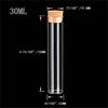 24 test tube glass bottles with cork stoppers, clear glass bottles - capacity (22 x 120 mm (30 ml))