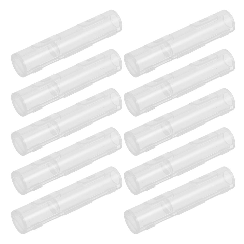 10Pcs Transparent Makeup Brush Protective Covers Dustproof Brush Caps Sleeve Guards for Travel Storage Organizer
