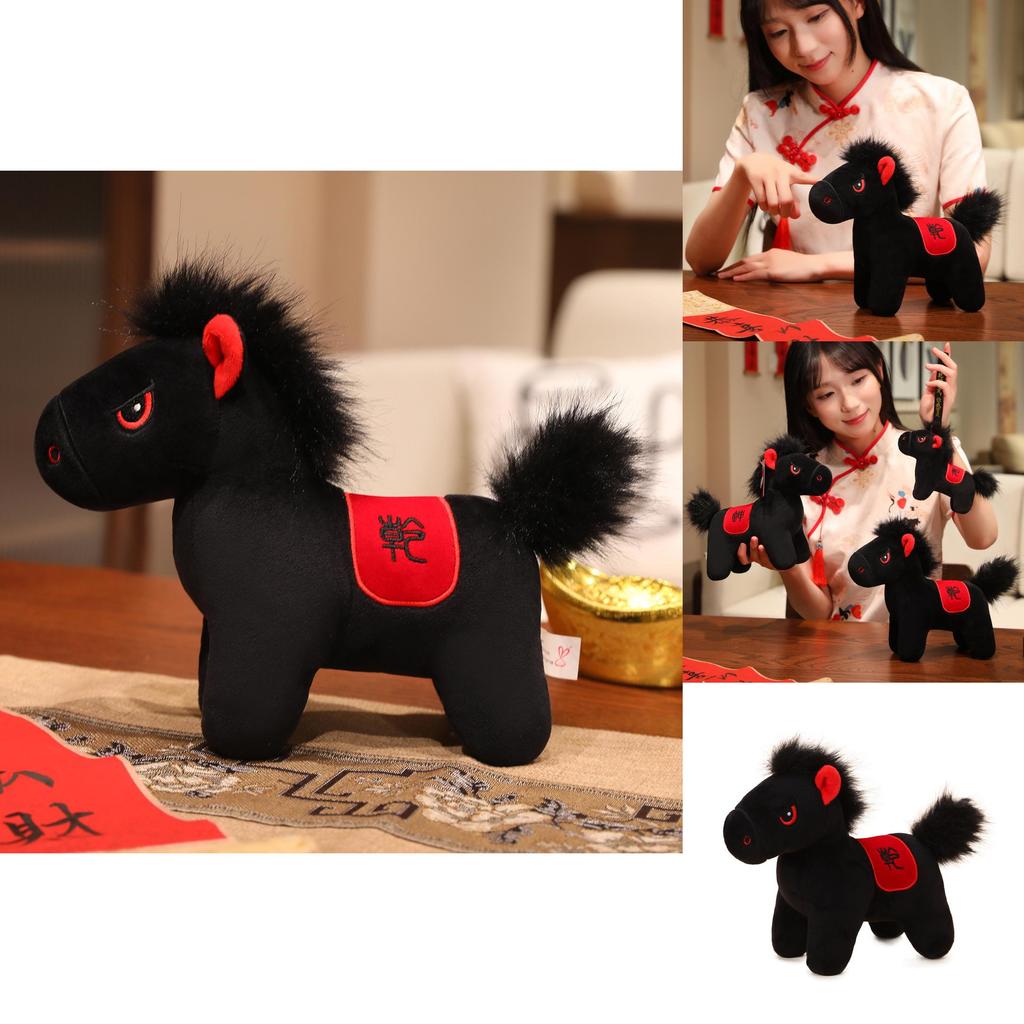 Horse Year Mascot Plush Toy With Short Plush Material For New Year Decorations And Gifts