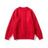 Fried Dough Twists Knitted Round Neck Casual Sweater New Product In Autumn and Winter Solid Loose  Men's Top