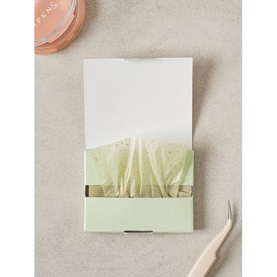 Japoński papier olejowy do twarzy z zieloną herbatą Daiso 120 arkuszy