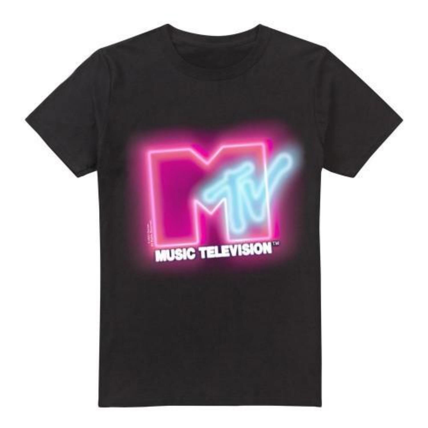Мужская футболка с неоновым логотипом MTV S
