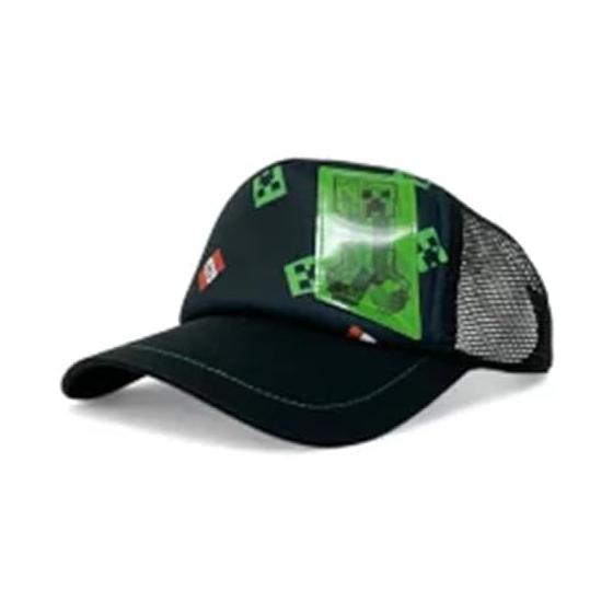 [Magical Moment] Minecraft Mesh Cap Kids Hat Diamond Sword Creeper Enderman Steve Alex 1C6098H Breathable