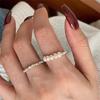 Pearl Broken Silver Ring Sterling Silver ins Personalized Index Finger Ring Jewelry