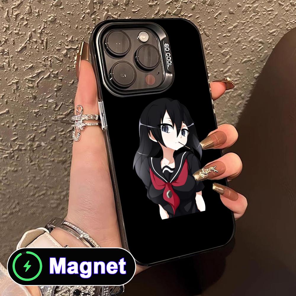 Akame Kurome Translucent MagSafe Mobile Phone Case for iPhone 17 16 15 14 13 12 11 Air Pro Max Plus Colorful Cover
