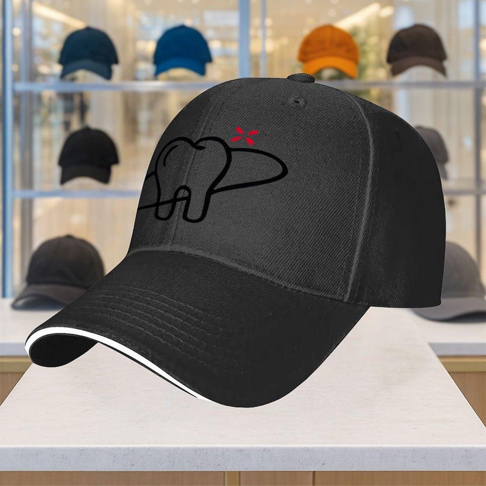 Tooth Pain Relief Dentist Graphic Baseball Cap Polyester Lightweight Adjustable Snapback Hat for Men Women Outdoor