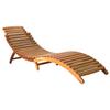 Folding Sun Lounger with Cushion Solid Acacia Wood