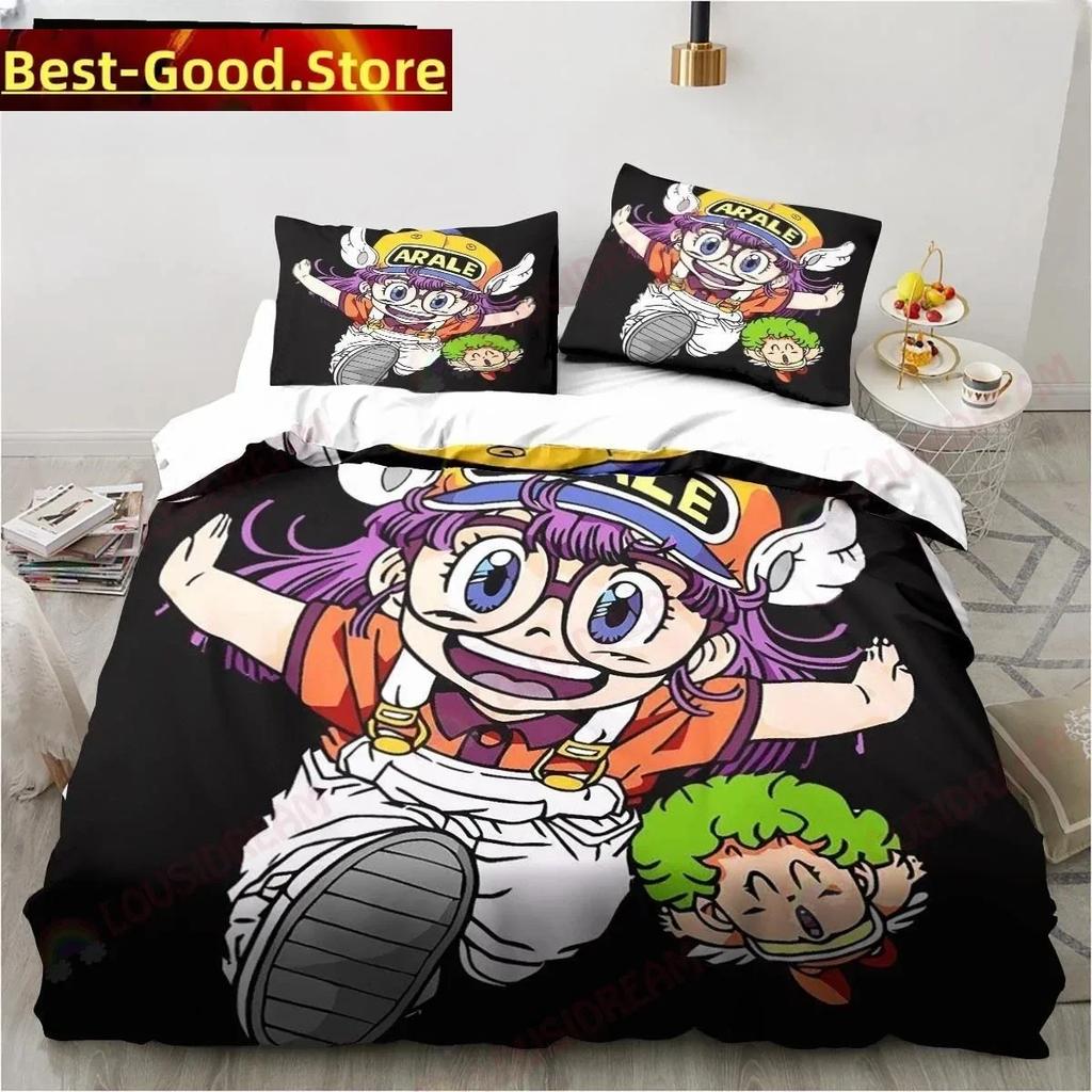 New Adorable Lovely Carton DR S-Slump Arale Anime Beding Set Shet King Twin Double Child Beding Set Mircofiber or Polyester Soft Duvet Cover
