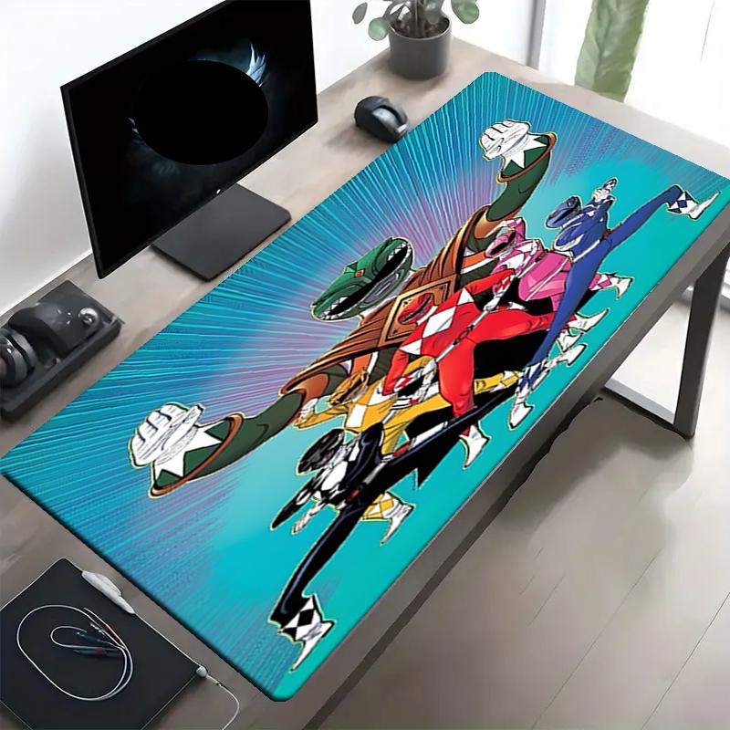 Mighty Morphin Power Rangers Print Mouse Pad, Anti‑Slip Desktop keyboard Mat, for PC Laptop Gaming Working Daily Use, Cool Festival Surprise Gift