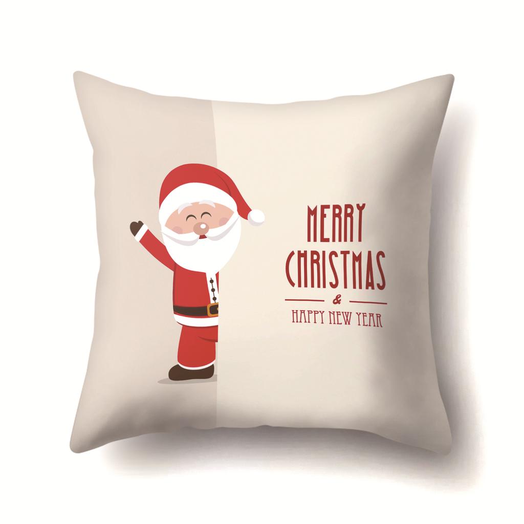 Christmas Gifts Santa Claus Pattern Pillow Polyester Home