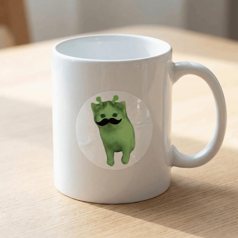 Quirky Style Extraterrestrial Kitten Decals Funny Design Quirky Decals  Journal Decoration