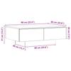 Couchtisch im rustikalen Holzlook 90 x 60 x 31 cm Holzwerkstoff