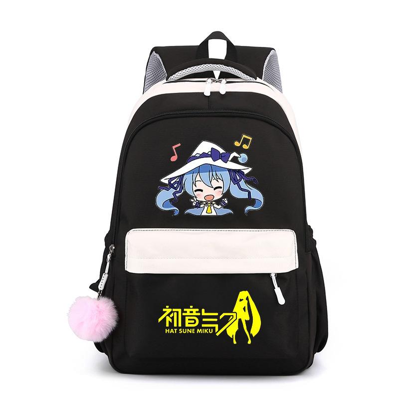 Anime Peripheral Hatsune Future School Bag Backpack Cartoon Backpack Candy Color Large Capacity Student School Bag Stationery