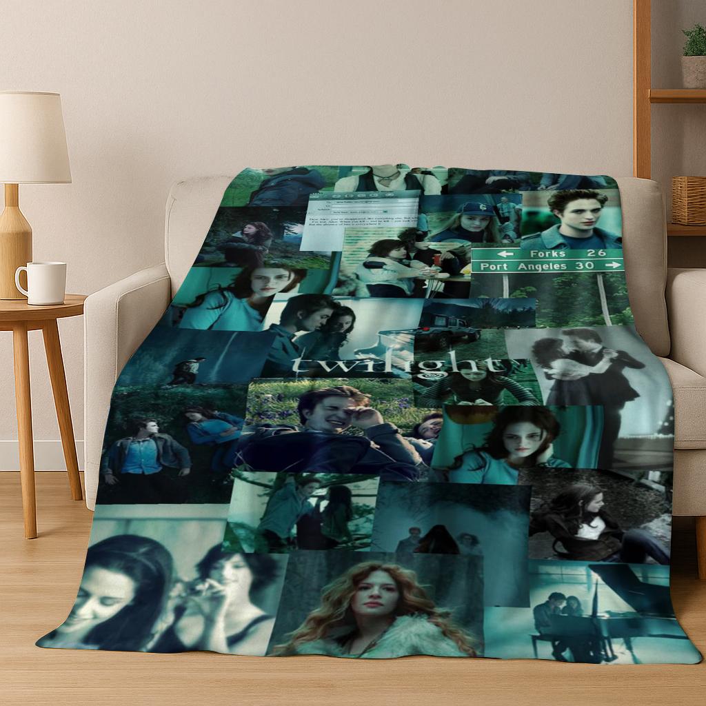 2026 New Twilight Isabella Edward Art Flannel Blanket,Cozy Soft Throw Blanket for Home Bedroom Bed Sofa Picnic Cover Gift Kids
