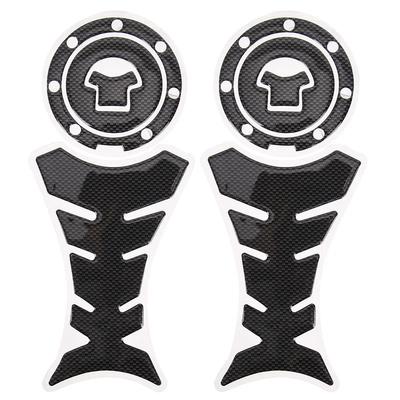 Gas Cap Cover Sticker and Protector 3D Carbon Fiber Gel Gas Fuel Tank Pad Protector Sticker Motorcycle Universal