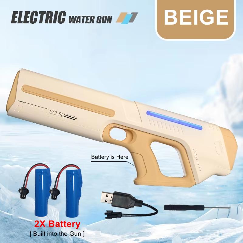 Pistole ad Acqua Elettriche per Adulti Potenti Siringa Automatica Serbatoio Acqua Blaster Giocattolo Gioco Estivo in Piscina Gioco all'Aperto Regalo