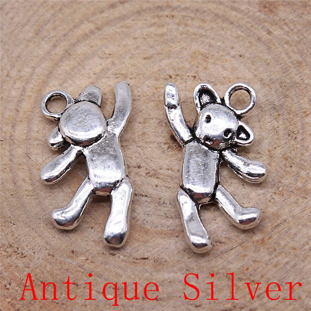 Monkey Bear Shaped Charms Pendant For Bracelet Necklace Jewelry Making Craft Findings
