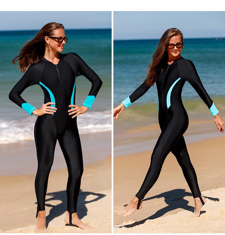 Costume da bagno da donna taglie forti a maniche lunghe 2024 - Comodo, ad asciugatura rapida, traspirante, snellente, ad alta elasticità con coppe al seno