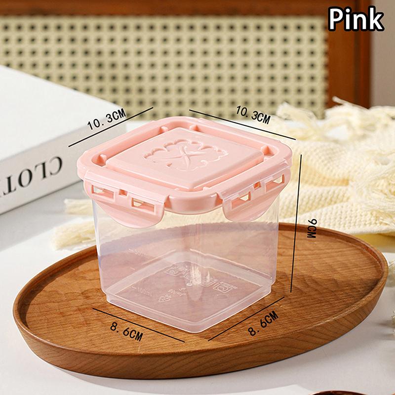 Reusable Dessert Box With Lid Transparent Square Cake Container Ice Cream Sealed Jar Refrigerator Fruit Vegetable Fresh Box