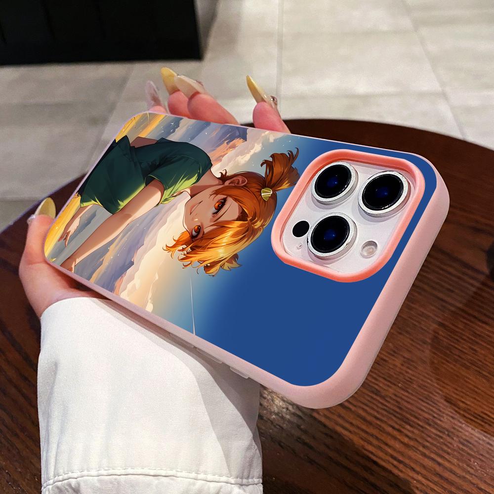 Everlasting Summer Alisa Jelly Double layer Pink Mobile Phone Case for iPhone 17 16 15 14 13 12 11 Air Pro Max Plus Protective