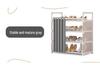 Dustproof Multi-layer Shoe Rack with Door Curtain for Entryways