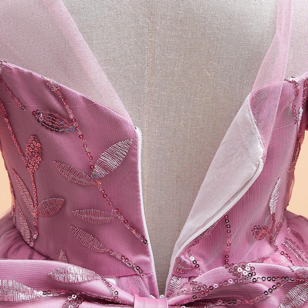 Little Girls Summer Dresses Flower Lace Wedding Party Gown Kids Birthday Princess Dress Children Casual Clothing for 3 6 8 Yrs