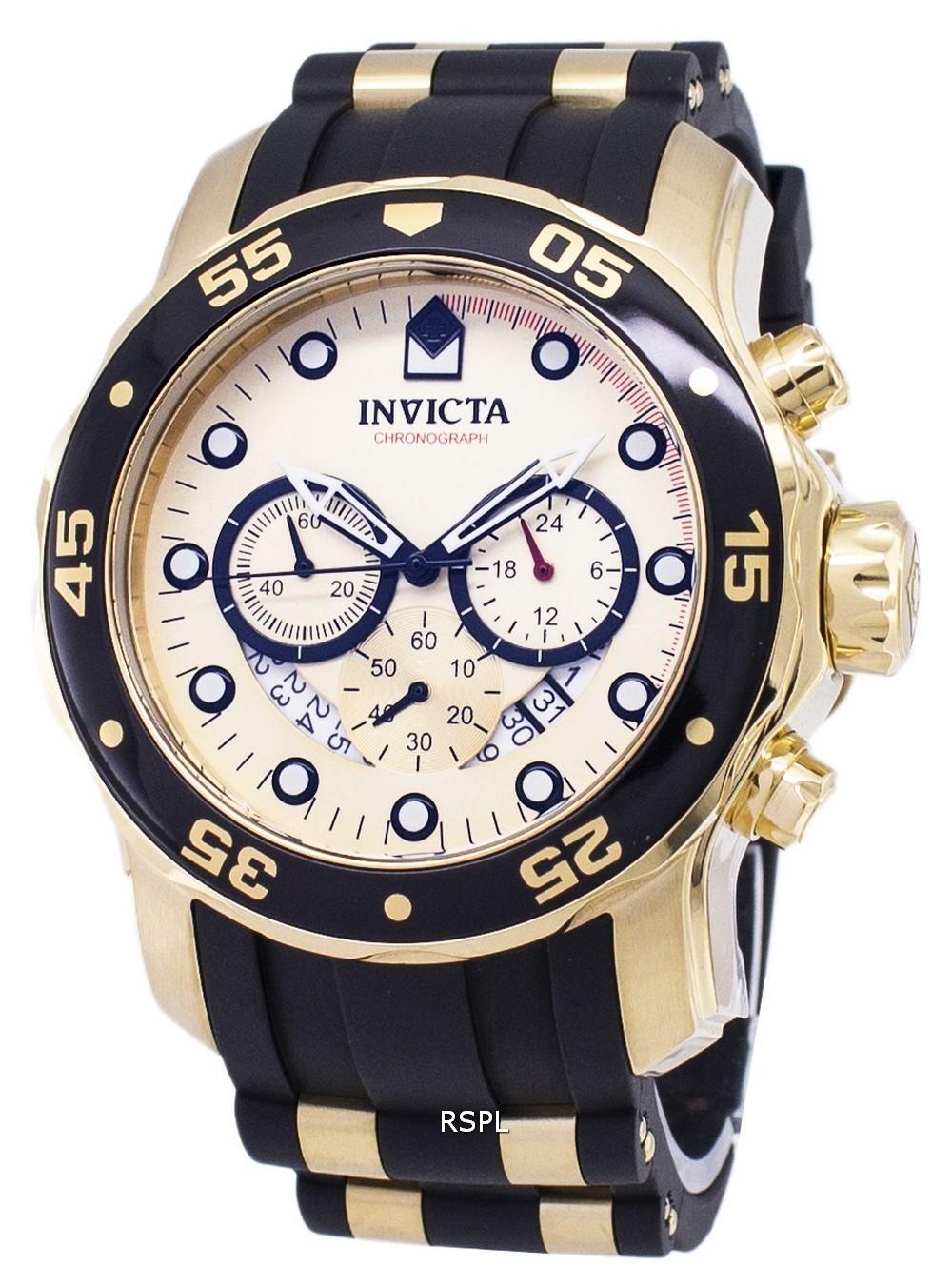 

Мужские часы Invicta Pro Diver 17566 Хронограф Кварцевые золотой