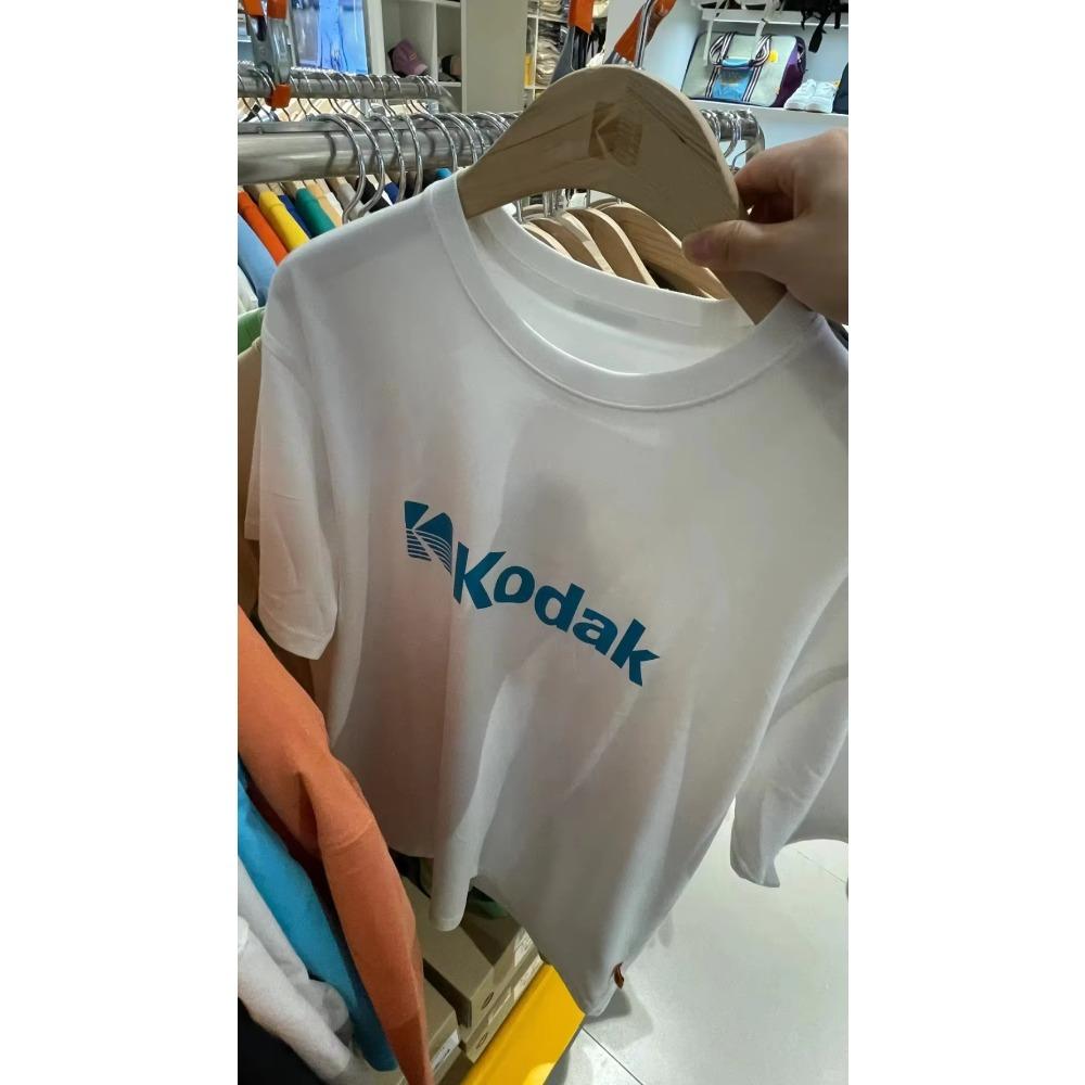 Fashion Camera Brand 2025 Summer Hot-selling Classic Cotton KODA K Unisex Harajuku Leisure Vacation T-shirt Men Women