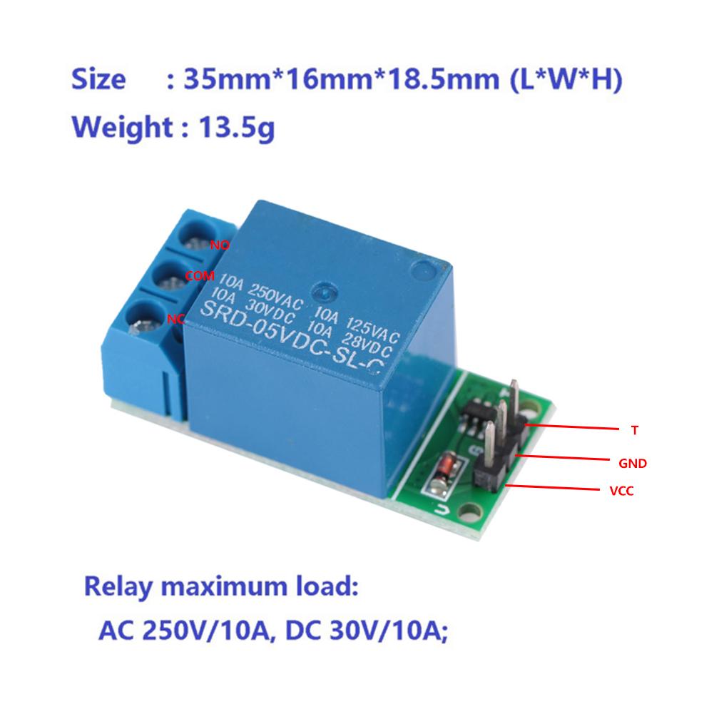1 CH DC5V Flip Flop Latch Relay Module Bistable Self Locking Switch Low Pulse Trigger Board