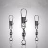 20Pcs Fishing Line Connector Solid Fishing Barrel Swivel Rings Interlock Snap Fishhooks Accessories