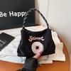 Korean-Style Donut Embroidered Small Square Crossbody Bag
