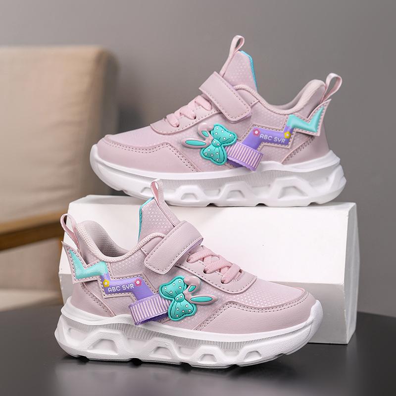 Girls' shoes 2025 autumn and winter leather classmates girls' sports shoes medium and older children's running shoes children's sports shoes tide