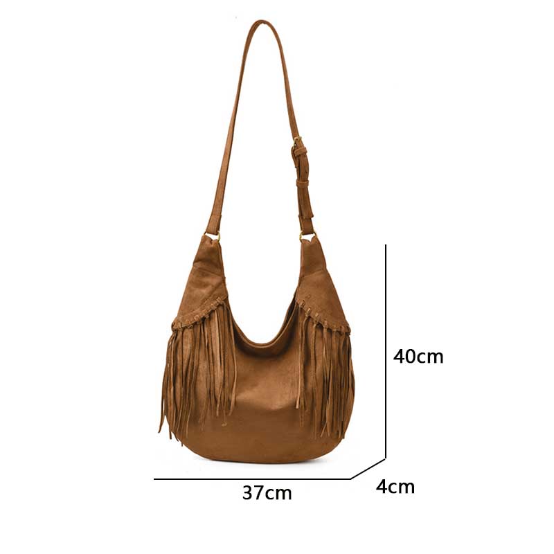 2026 Ultime Mode Borse bolsos Borsa Tote Wild a Grande Capacità Stile Boemo Frange Borse a Spalla Hobo per Donne Camoscio Sintetico