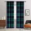 Scottish Folk Legend Checkered Pattern Printed Curtains Window Decorations Home Room Curtain Made Of Polyester Washable