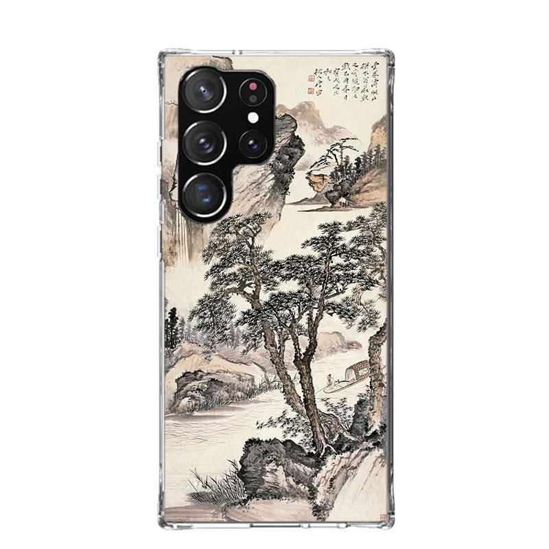 Chinese Style ink Painting Art Phone Case For Samsung Galaxy S26 S25 Edge S24 S23 FE S22 Ultra S21 Plus S20 + Fundas Cover Coque