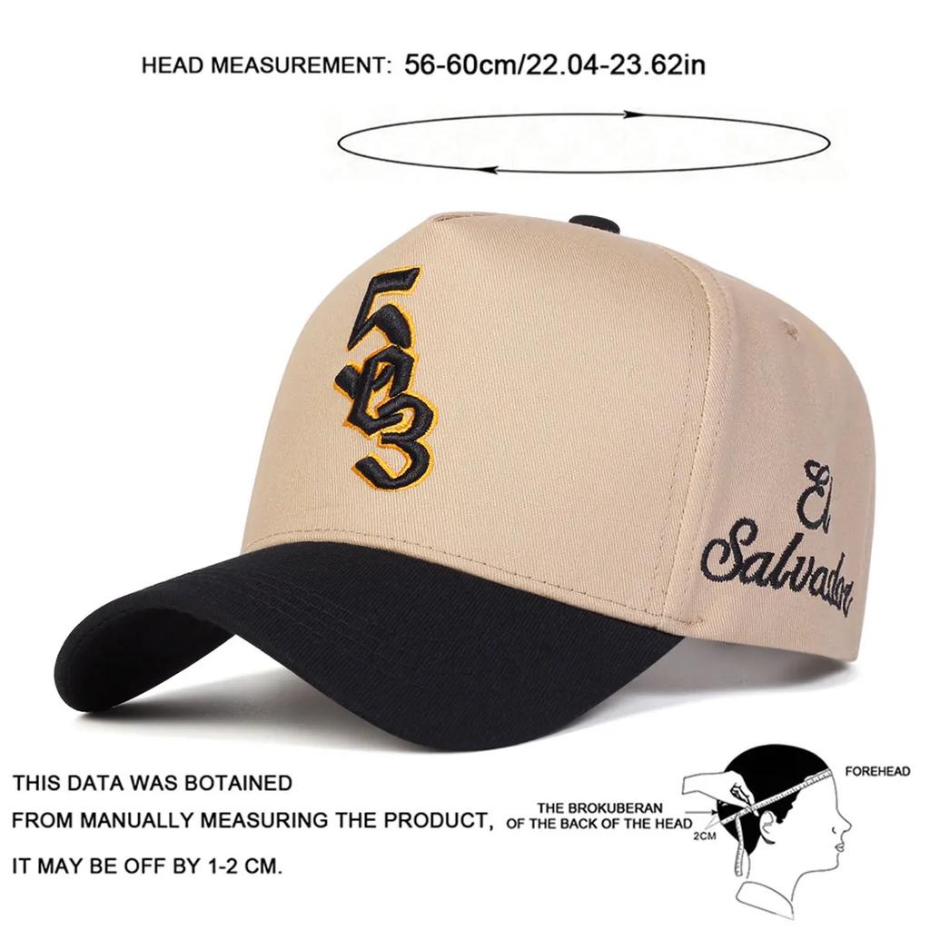 Unisex 503 Salvador Letter Embroidery Baseball Caps Adjustable Casual Hats Spring and Autumn Outdoor Sunscreen Hat