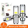 H4 LED Moto H6 BA20D LED Motorcycle Headlight Bulbs 2 Sides COB White 6000K Hi Lo Lamp Scooter Accessories Fog Lights 12V