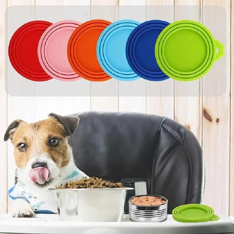 Reusable Silicone Pet Can Lid Airtight Sealing Cover Moisture Proof Fresh Keeping Cap For Dog Cat Wet Food Daily Storage Supply