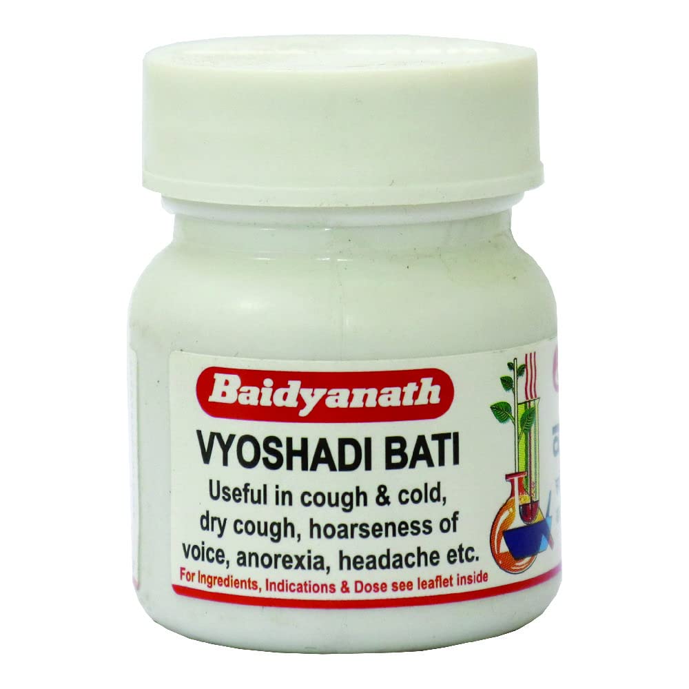 Baidyanath Vyoshadi Bati Tablets Pack Of 3 For Cold Relief And Respiratory Comfort 40 Tablets Each