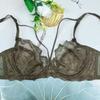 Fat mm underwear women's soft steel rim gathered lace sexy big breasts small sponge-free bra