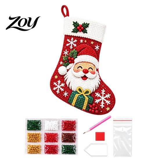 Hanging Ornaments for Fireplace Faux Diamond Painting Christmas Stocking Kit, DIY Acrylic Ornament Craft Holiday Crafts Adults Kids Adults,
